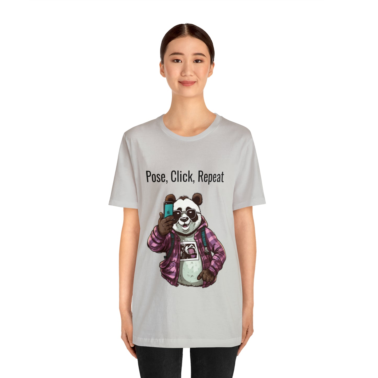 "Cool Panda Selfie" Unisex Jersey Short Sleeve Tee