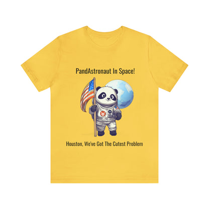 "Panda in Space" Unisex Jersey Short Sleeve Tee