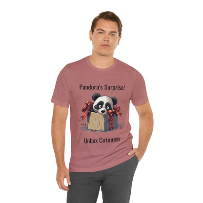 "Panda Surprise" Unisex Jersey Short Sleeve Tee