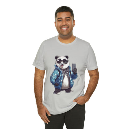 "Trendy Panda Selfie" Unisex Jersey Short Sleeve Tee