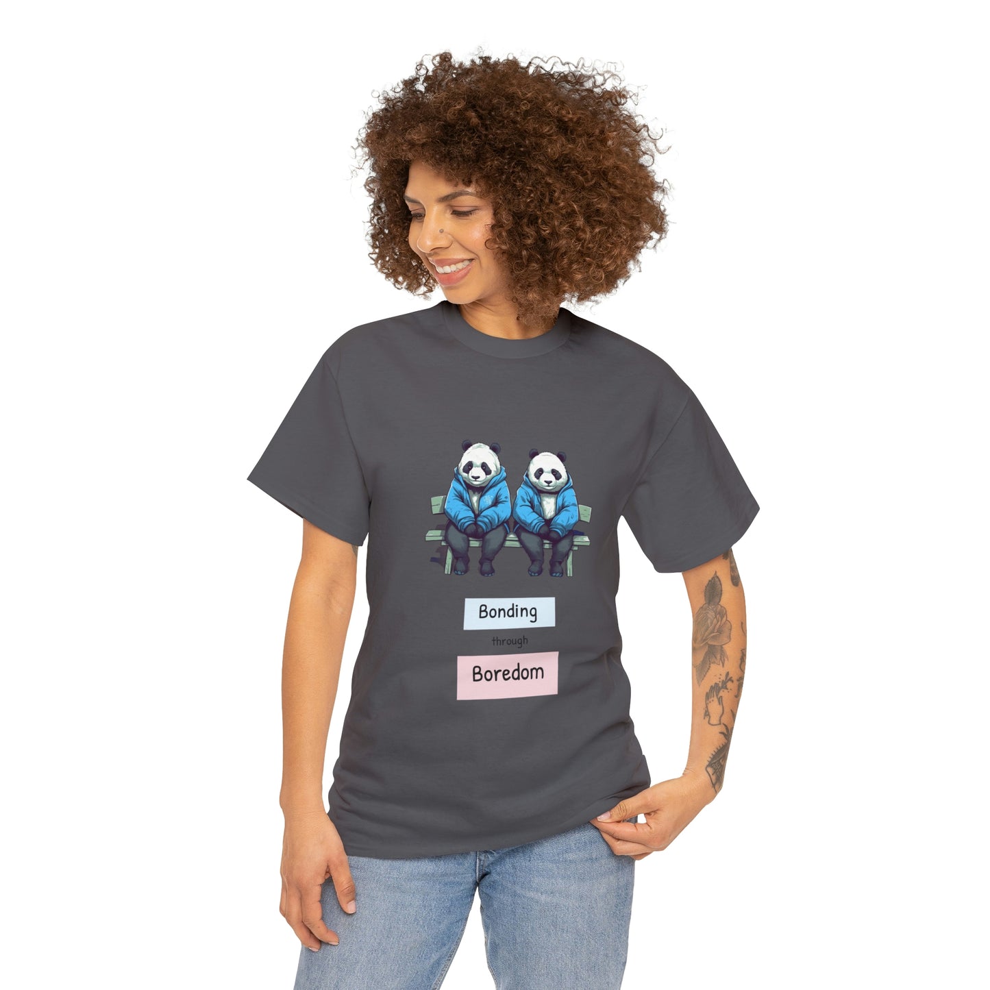 Bored Pandas Bench Unisex Heavy Cotton Tee