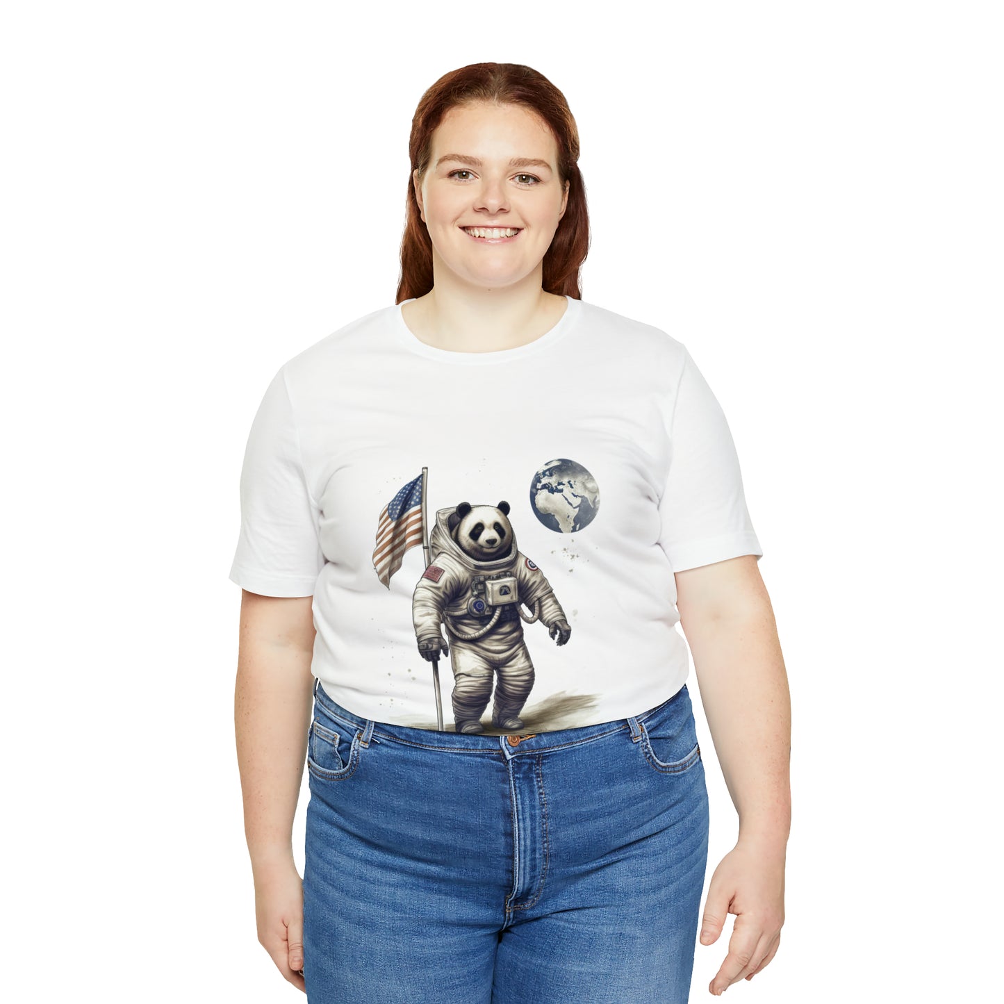 "Pandastronaut" Unisex Jersey Short Sleeve Tee