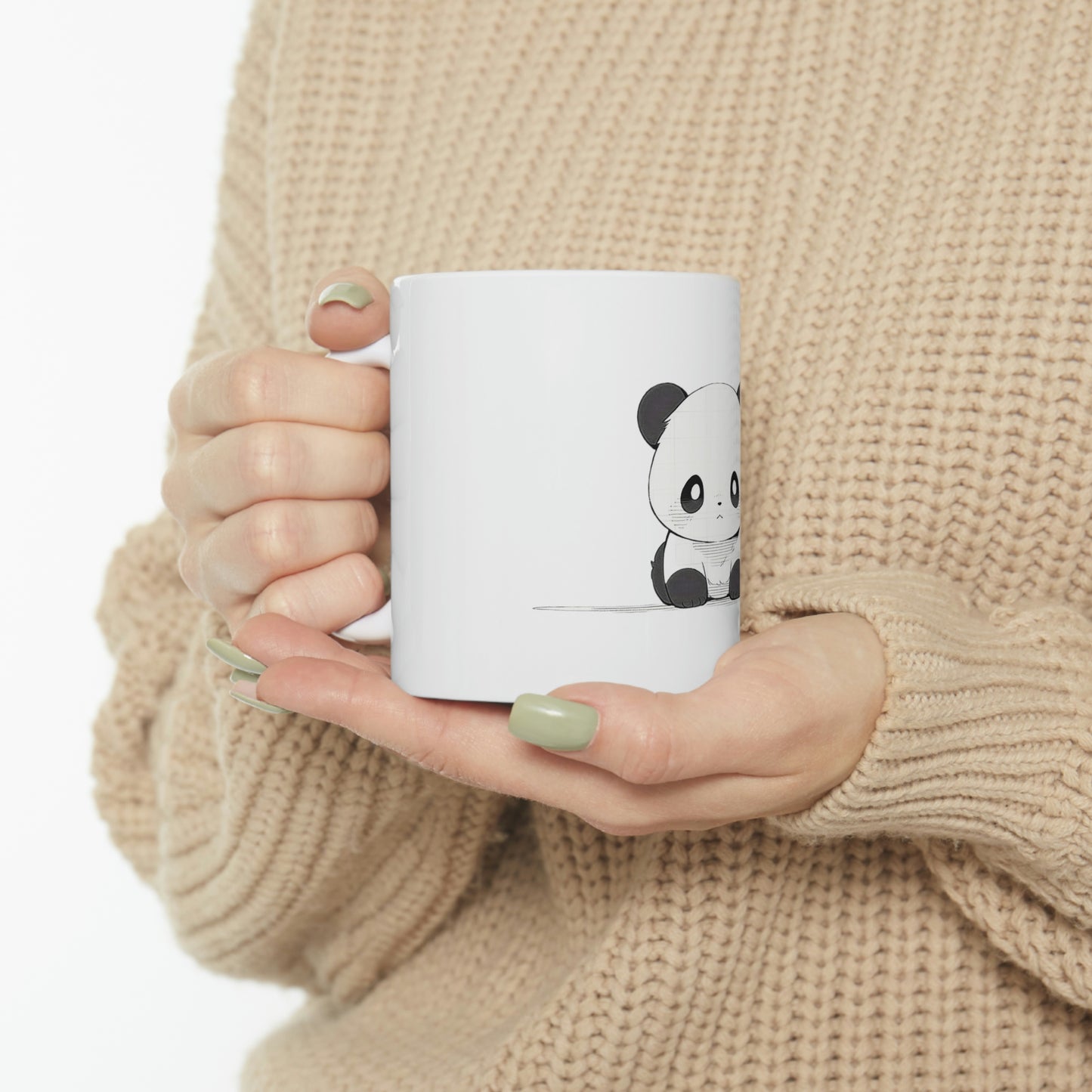 Cute Little Panda Ceramic Mug 11oz - Perfect for Coffee, Tea, and Hot Chocolate