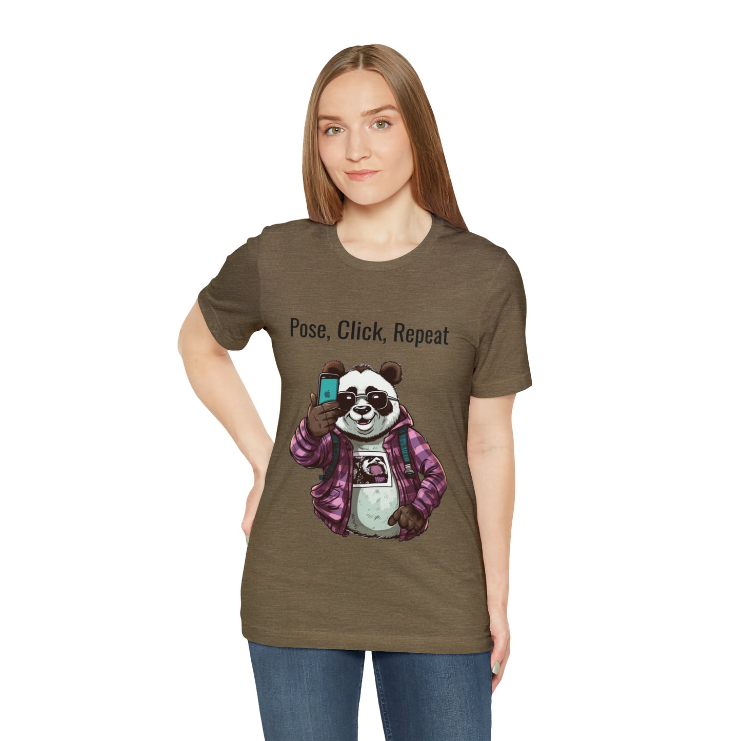 "Cool Panda Selfie" Unisex Jersey Short Sleeve Tee