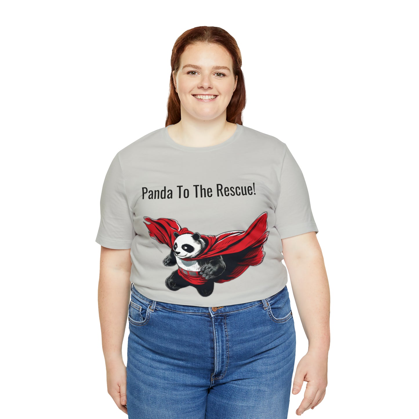 "Superhero Flying Panda" Unisex Jersey Short Sleeve Tee