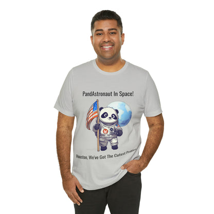 "Panda in Space" Unisex Jersey Short Sleeve Tee