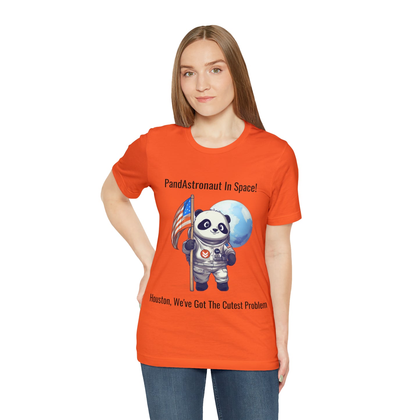 "Panda in Space" Unisex Jersey Short Sleeve Tee