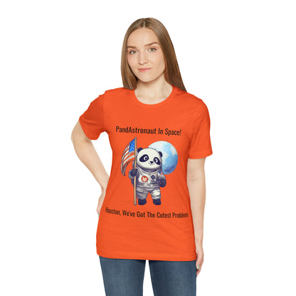 "Panda in Space" Unisex Jersey Short Sleeve Tee