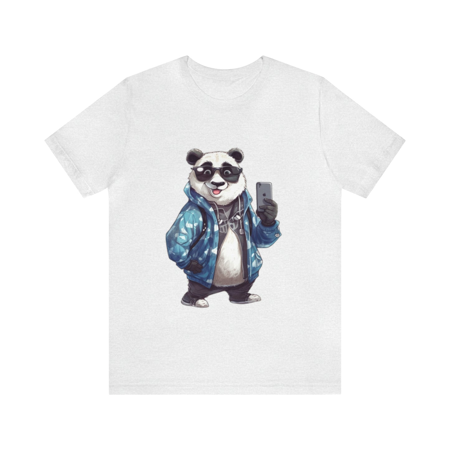 "Trendy Panda Selfie" Unisex Jersey Short Sleeve Tee