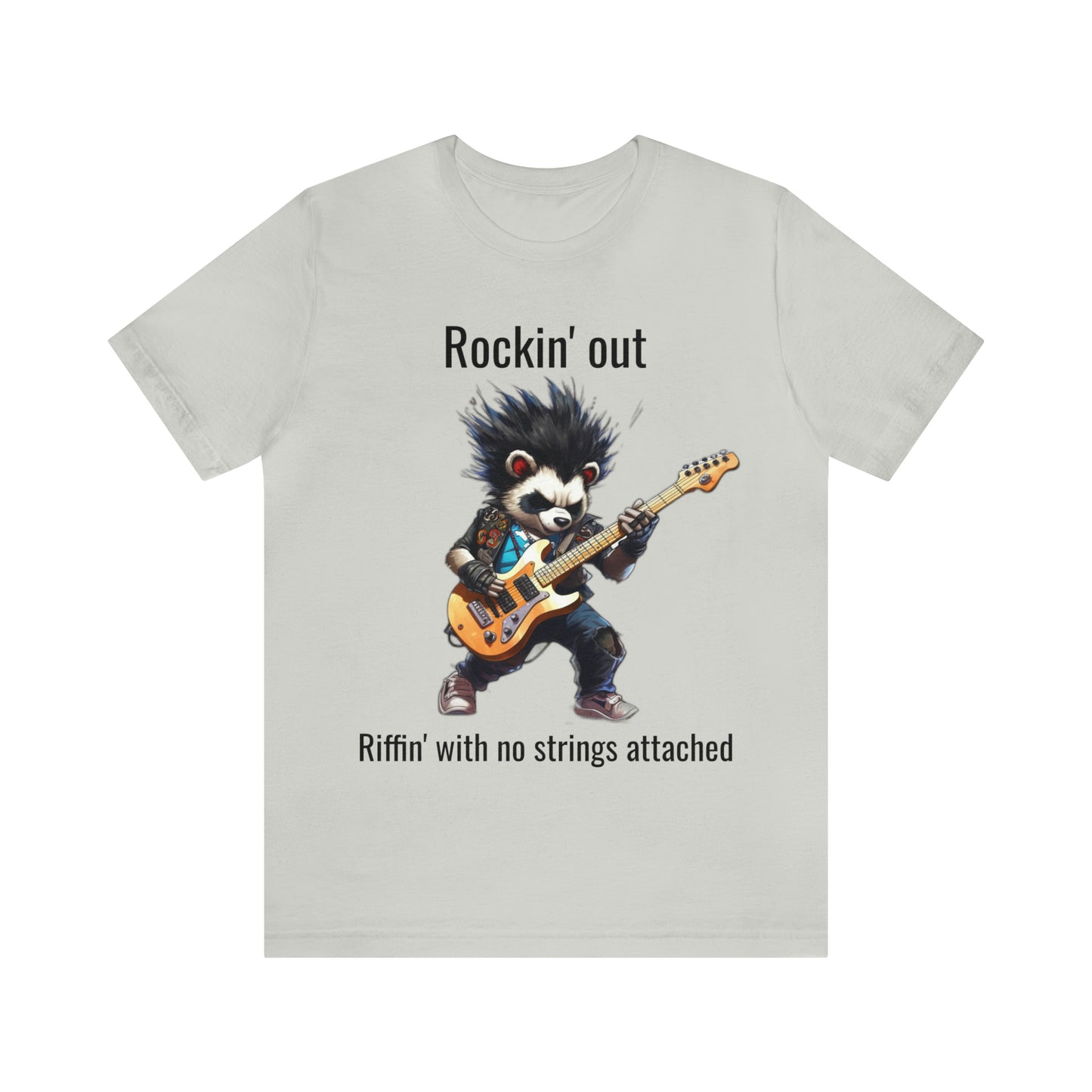 "Rockin' Panda" Unisex Jersey Short Sleeve Tee