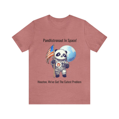 "Panda in Space" Unisex Jersey Short Sleeve Tee