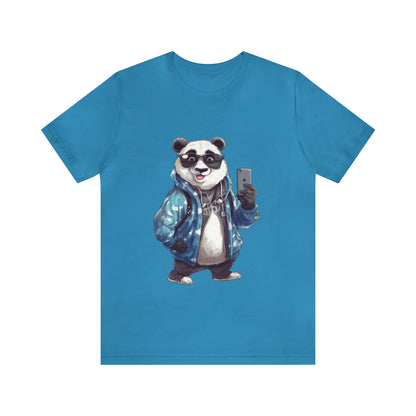 "Trendy Panda Selfie" Unisex Jersey Short Sleeve Tee