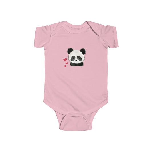 Panda & Hearts Infant Fine Jersey Bodysuit