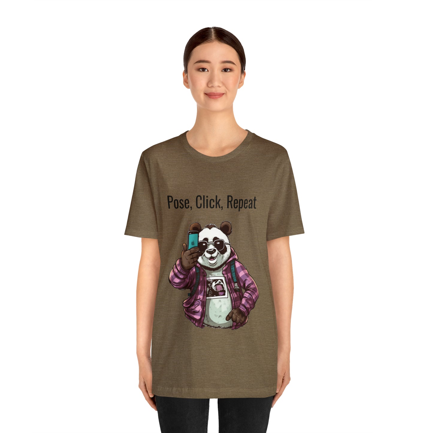 "Cool Panda Selfie" Unisex Jersey Short Sleeve Tee