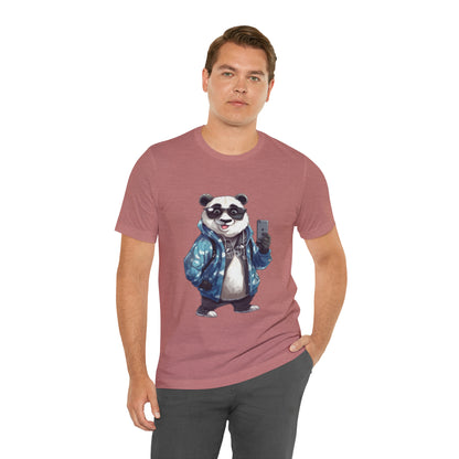 "Trendy Panda Selfie" Unisex Jersey Short Sleeve Tee