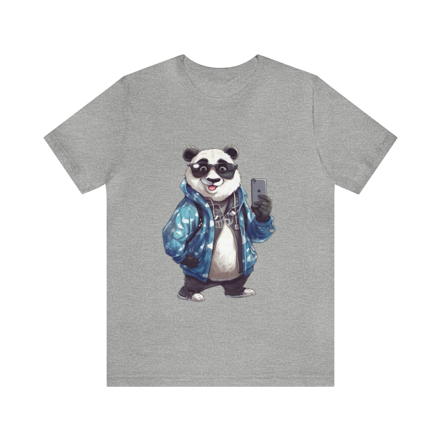 "Trendy Panda Selfie" Unisex Jersey Short Sleeve Tee