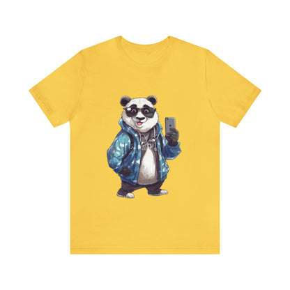 "Trendy Panda Selfie" Unisex Jersey Short Sleeve Tee