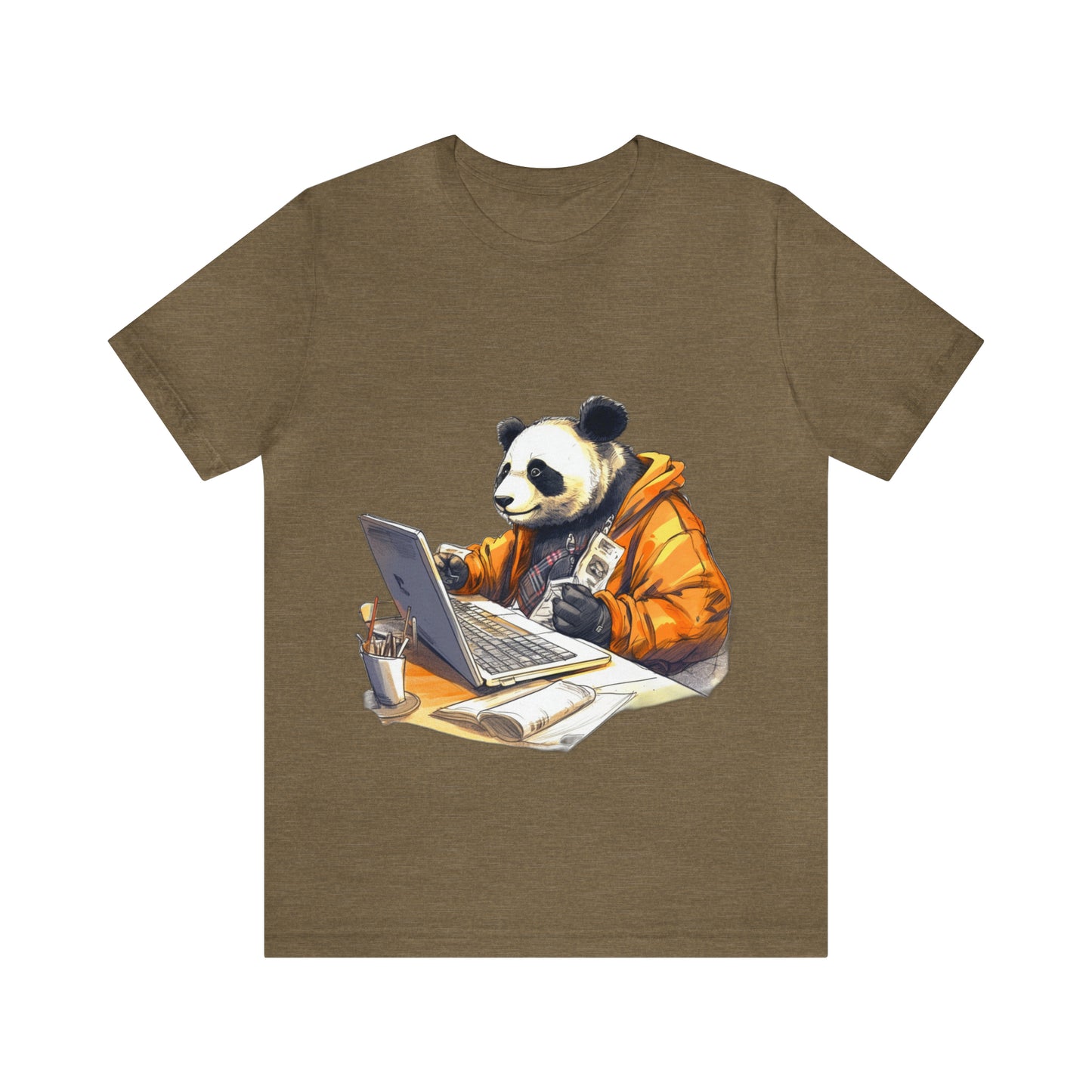 "Tech-Savvy Panda" Unisex Jersey Short Sleeve Tee