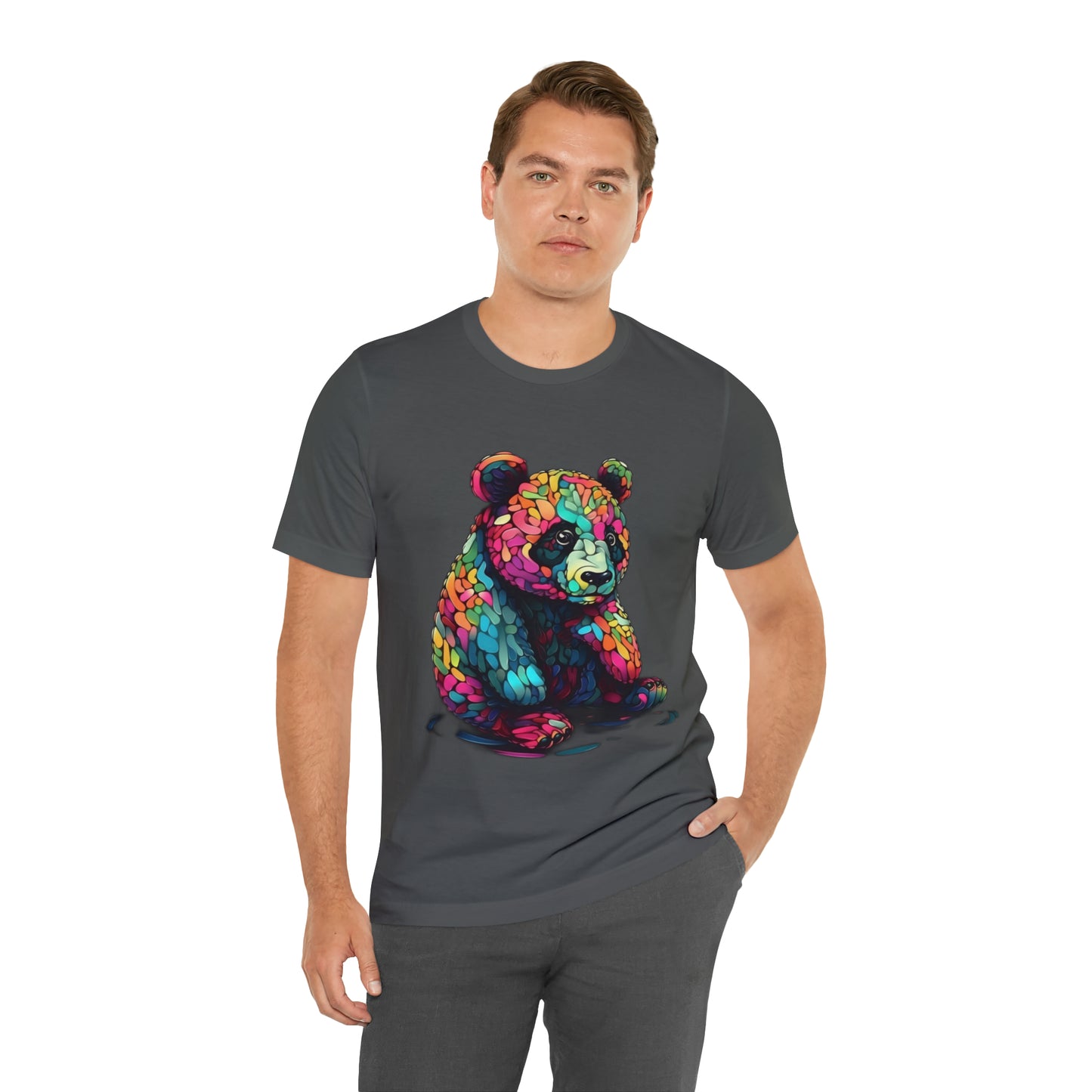 Geometric Colorful Panda Tee - Unisex Jersey Short Sleeve