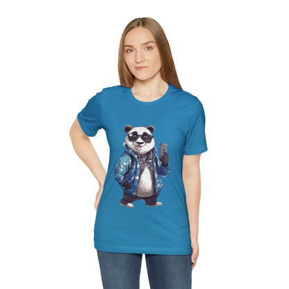 "Trendy Panda Selfie" Unisex Jersey Short Sleeve Tee