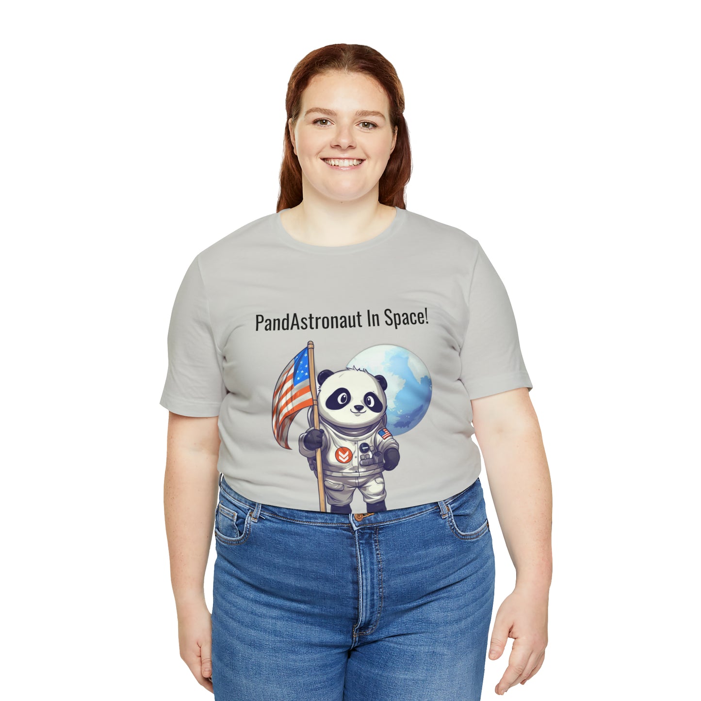 "Panda in Space" Unisex Jersey Short Sleeve Tee