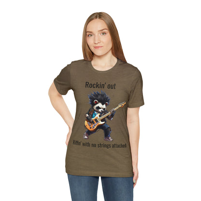 "Rockin' Panda" Unisex Jersey Short Sleeve Tee