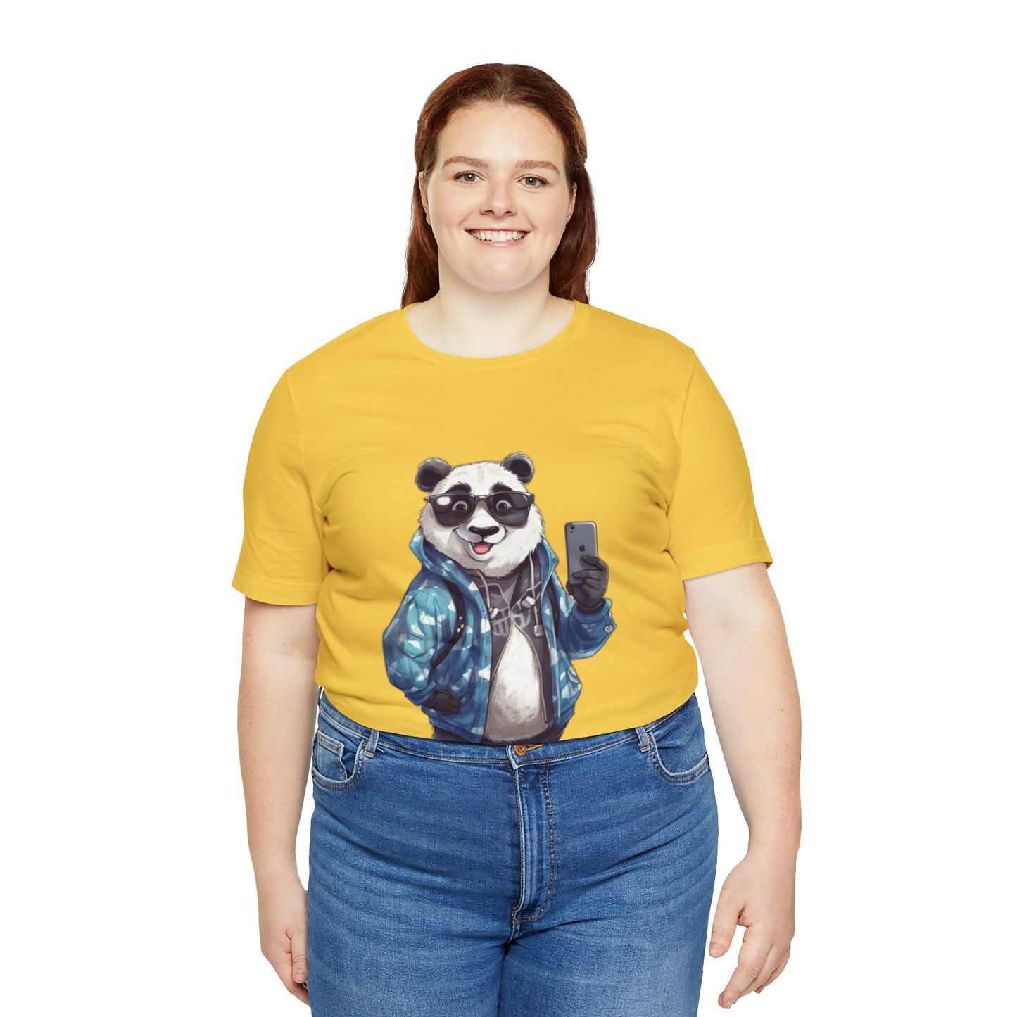 "Trendy Panda Selfie" Unisex Jersey Short Sleeve Tee