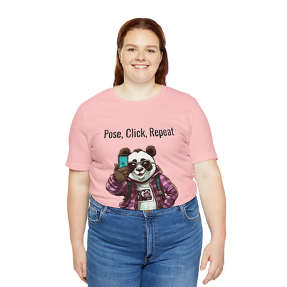 "Cool Panda Selfie" Unisex Jersey Short Sleeve Tee