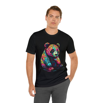 Geometric Colorful Panda Tee - Unisex Jersey Short Sleeve