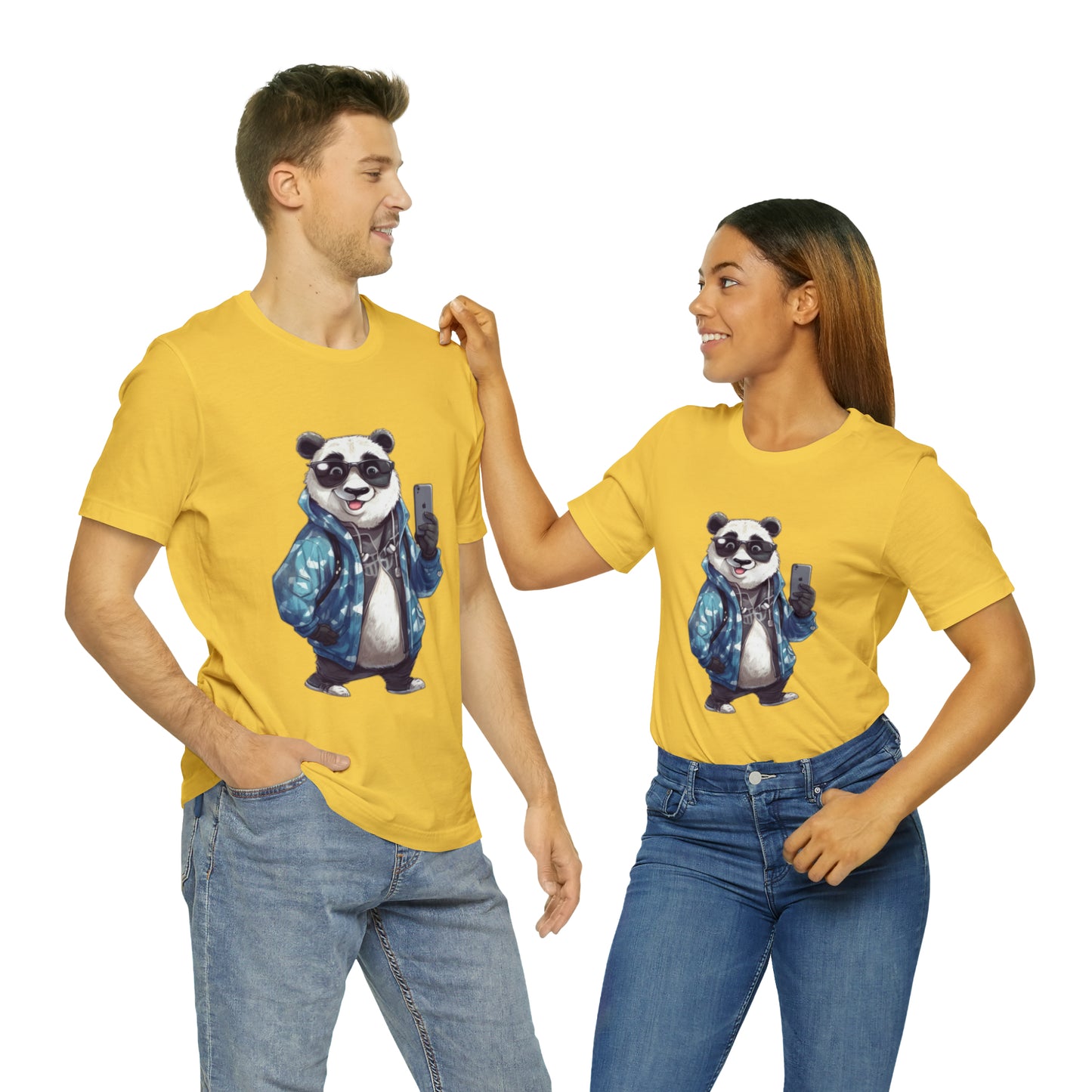 "Trendy Panda Selfie" Unisex Jersey Short Sleeve Tee