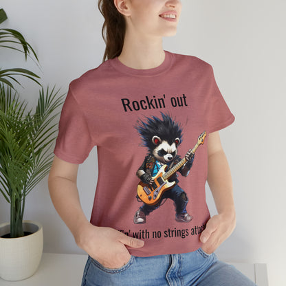 "Rockin' Panda" Unisex Jersey Short Sleeve Tee