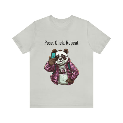 "Cool Panda Selfie" Unisex Jersey Short Sleeve Tee