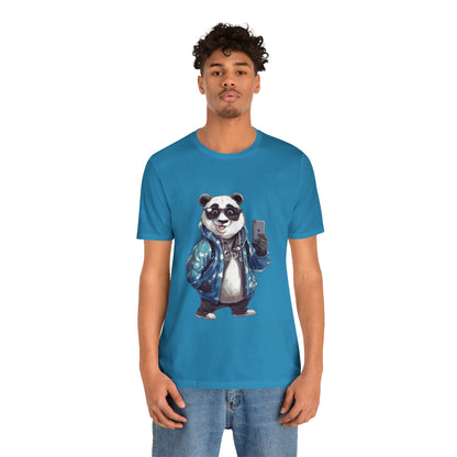 "Trendy Panda Selfie" Unisex Jersey Short Sleeve Tee