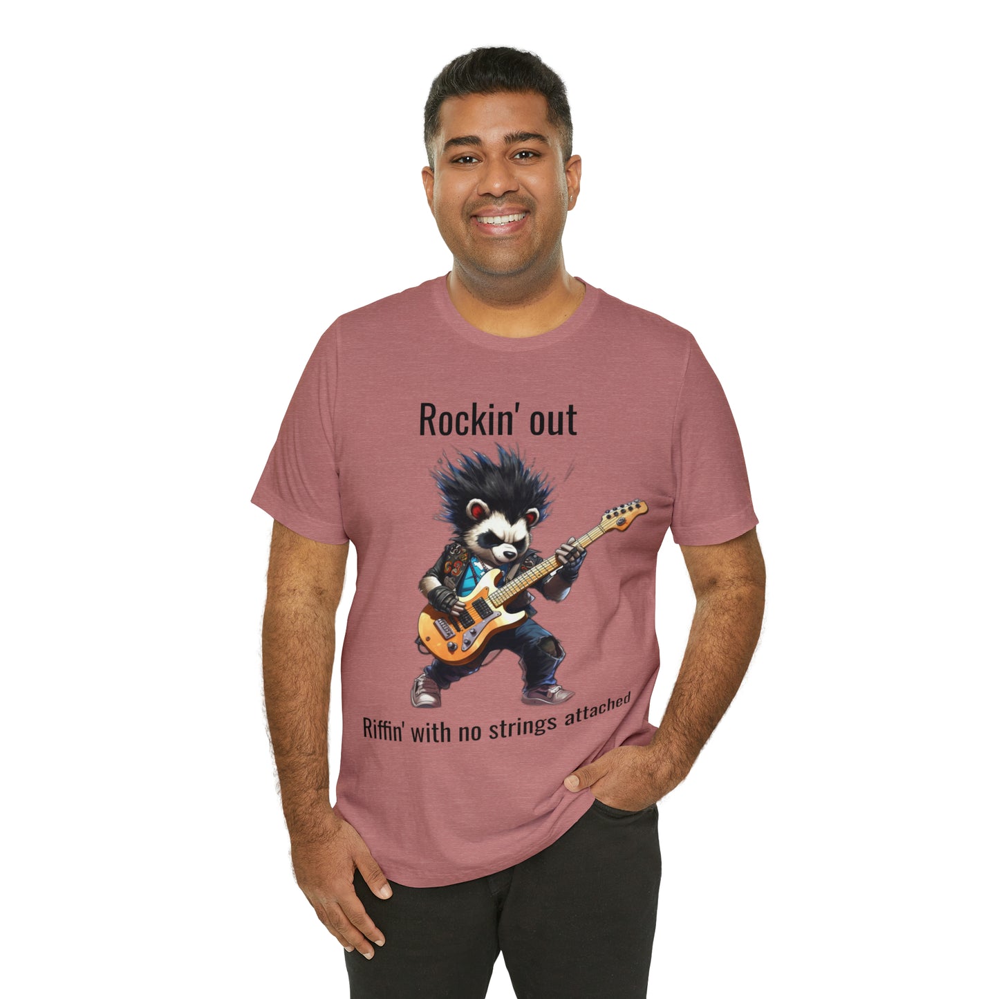 "Rockin' Panda" Unisex Jersey Short Sleeve Tee