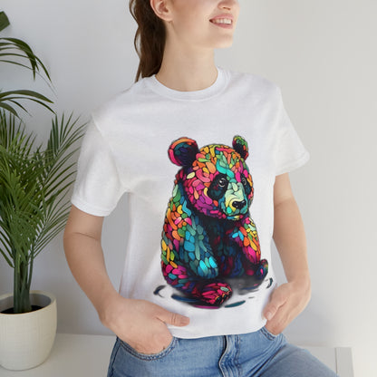 Geometric Colorful Panda Tee - Unisex Jersey Short Sleeve