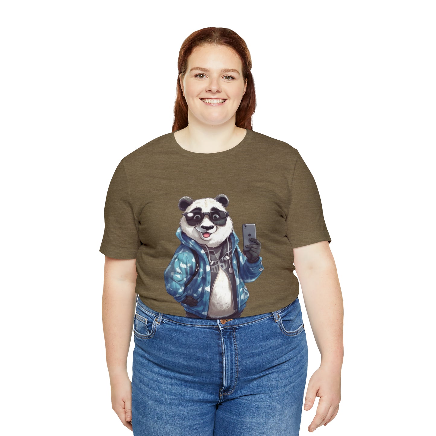 "Trendy Panda Selfie" Unisex Jersey Short Sleeve Tee