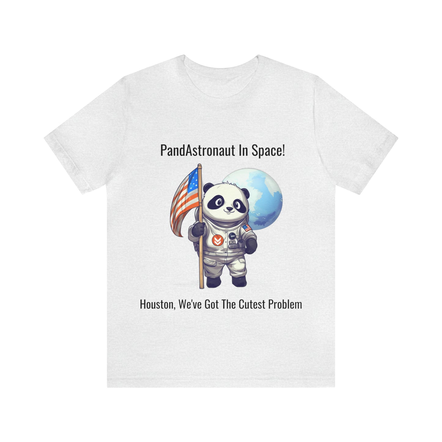 "Panda in Space" Unisex Jersey Short Sleeve Tee