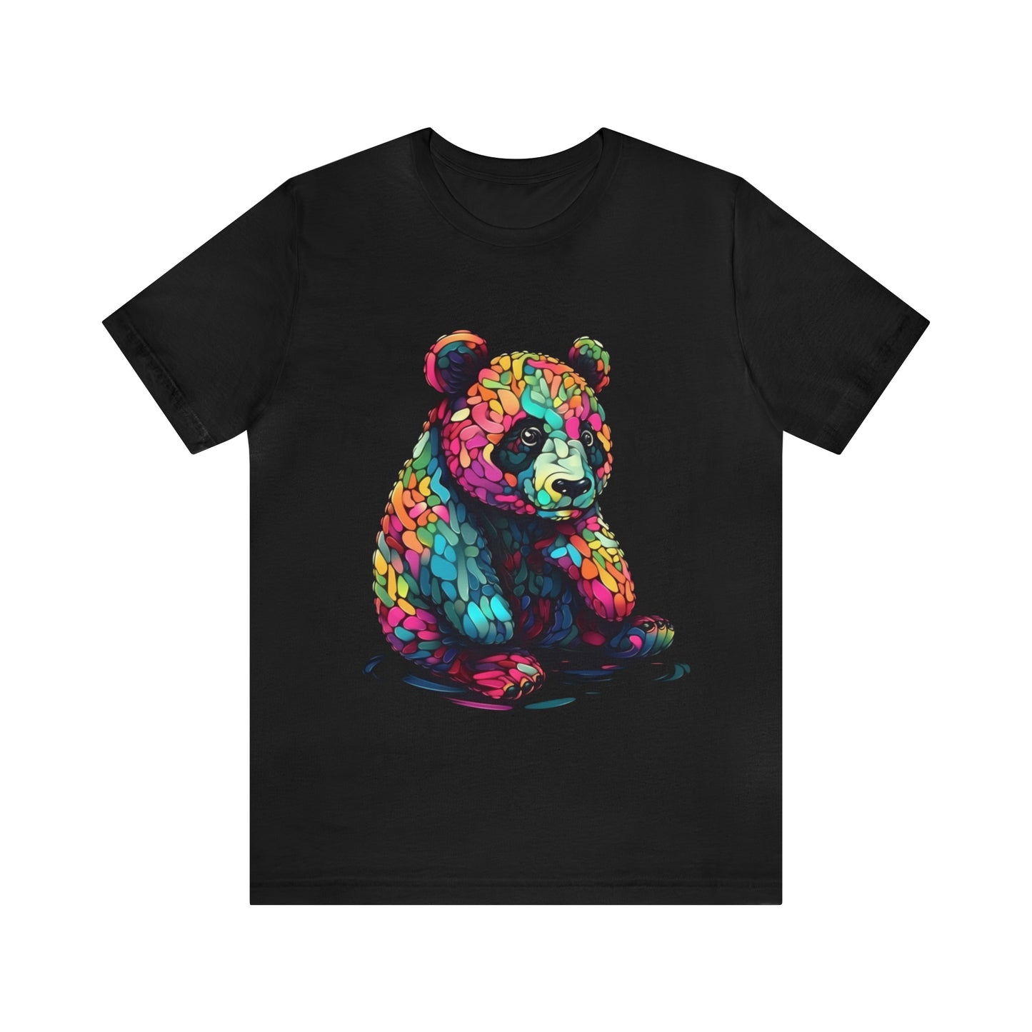 Geometric Colorful Panda Tee - Unisex Jersey Short Sleeve