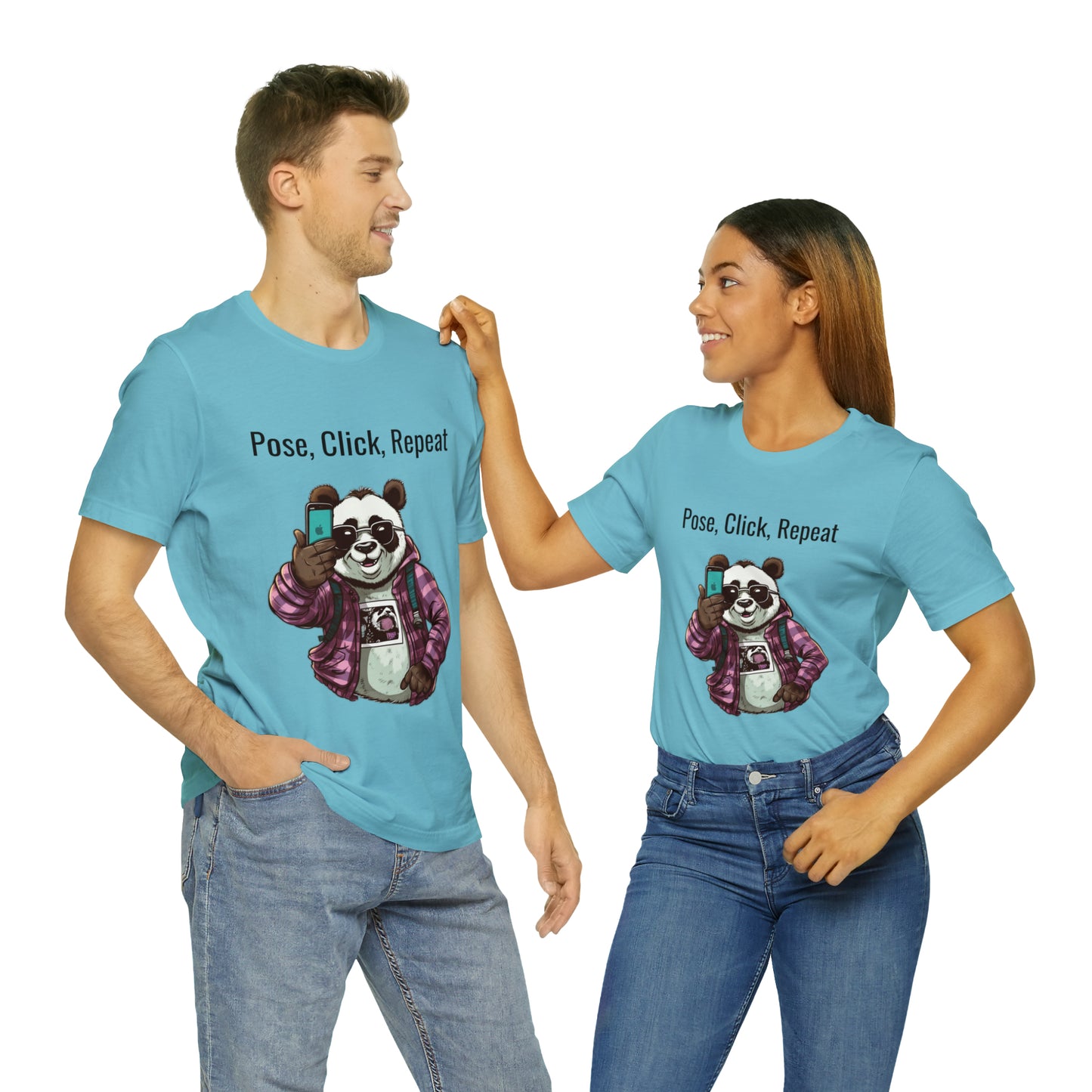 "Cool Panda Selfie" Unisex Jersey Short Sleeve Tee