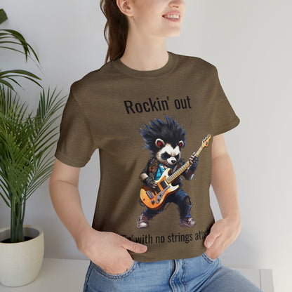 "Rockin' Panda" Unisex Jersey Short Sleeve Tee