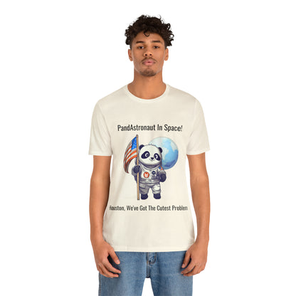 "Panda in Space" Unisex Jersey Short Sleeve Tee