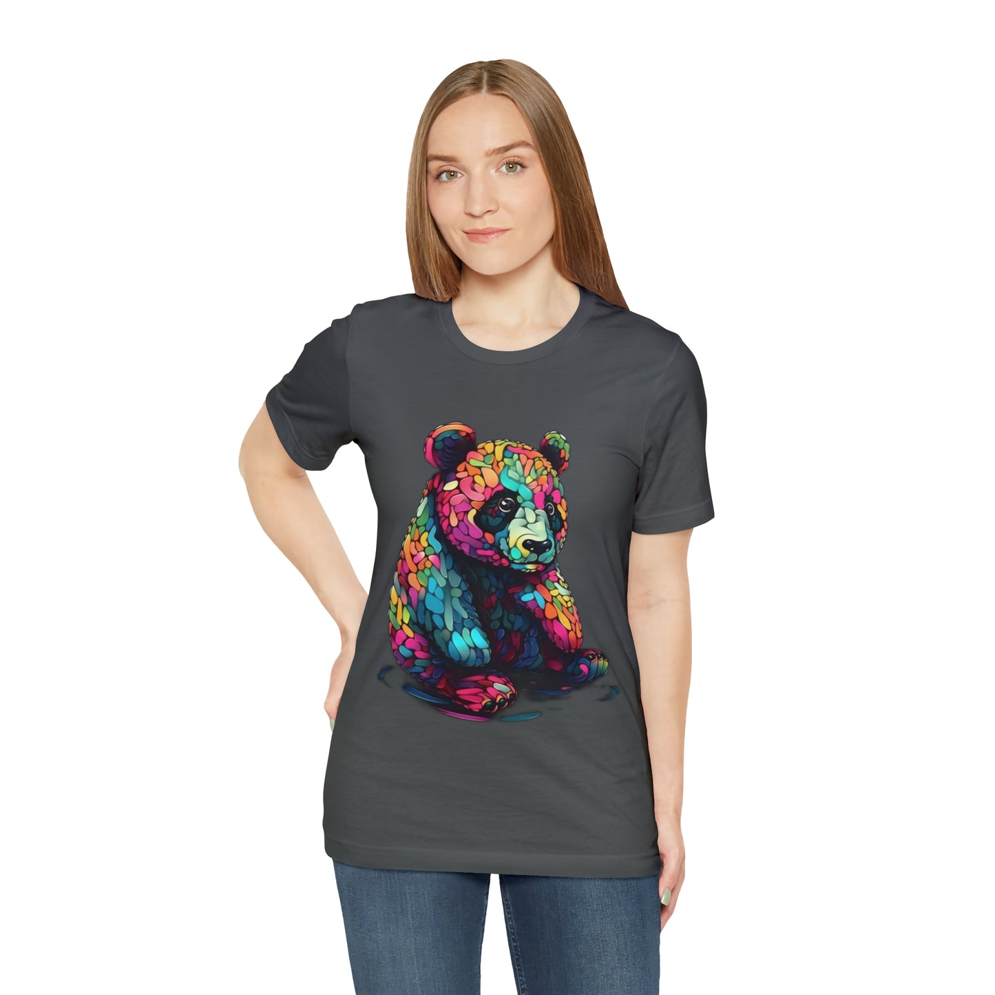 Geometric Colorful Panda Tee - Unisex Jersey Short Sleeve