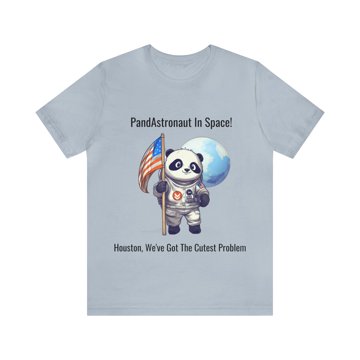 "Panda in Space" Unisex Jersey Short Sleeve Tee