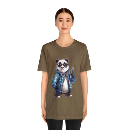 "Trendy Panda Selfie" Unisex Jersey Short Sleeve Tee