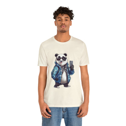 "Trendy Panda Selfie" Unisex Jersey Short Sleeve Tee