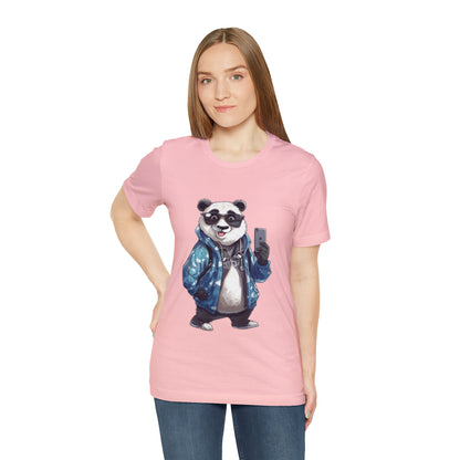 "Trendy Panda Selfie" Unisex Jersey Short Sleeve Tee