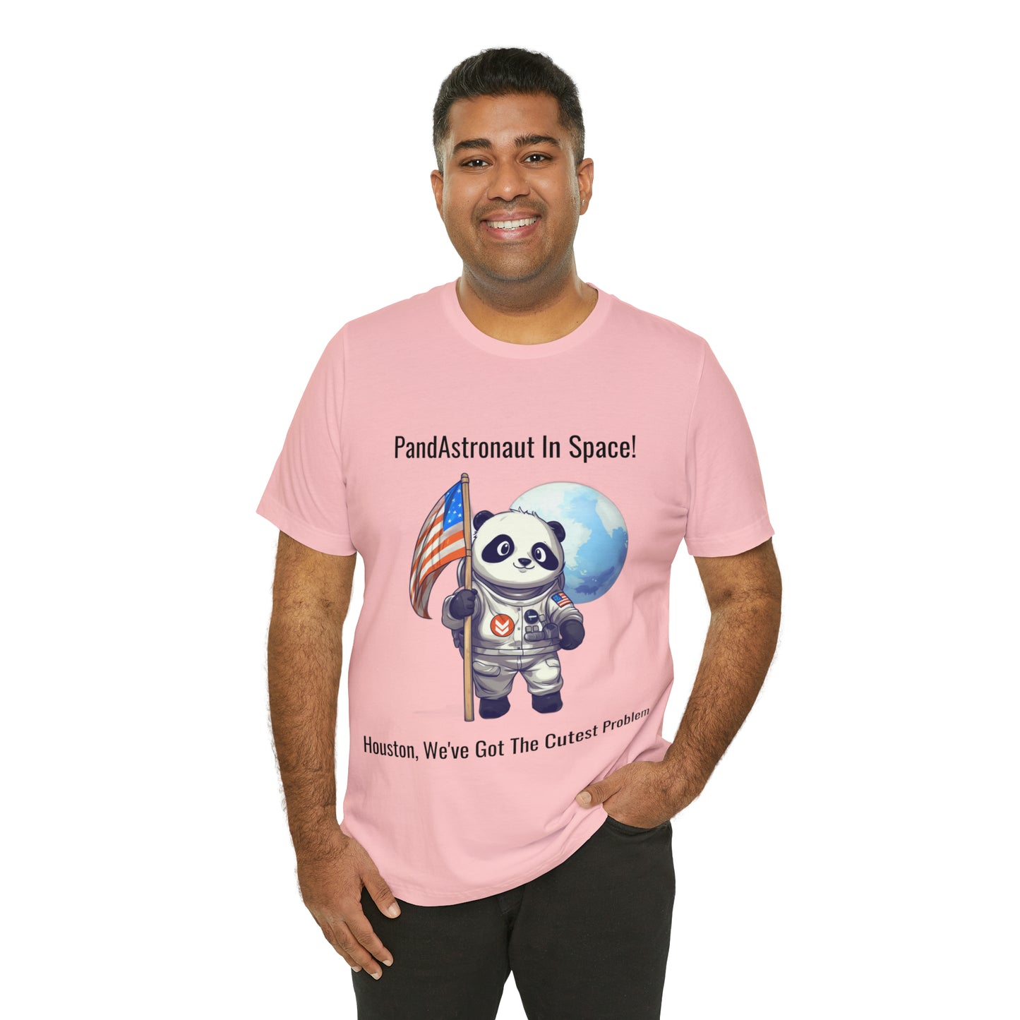 "Panda in Space" Unisex Jersey Short Sleeve Tee