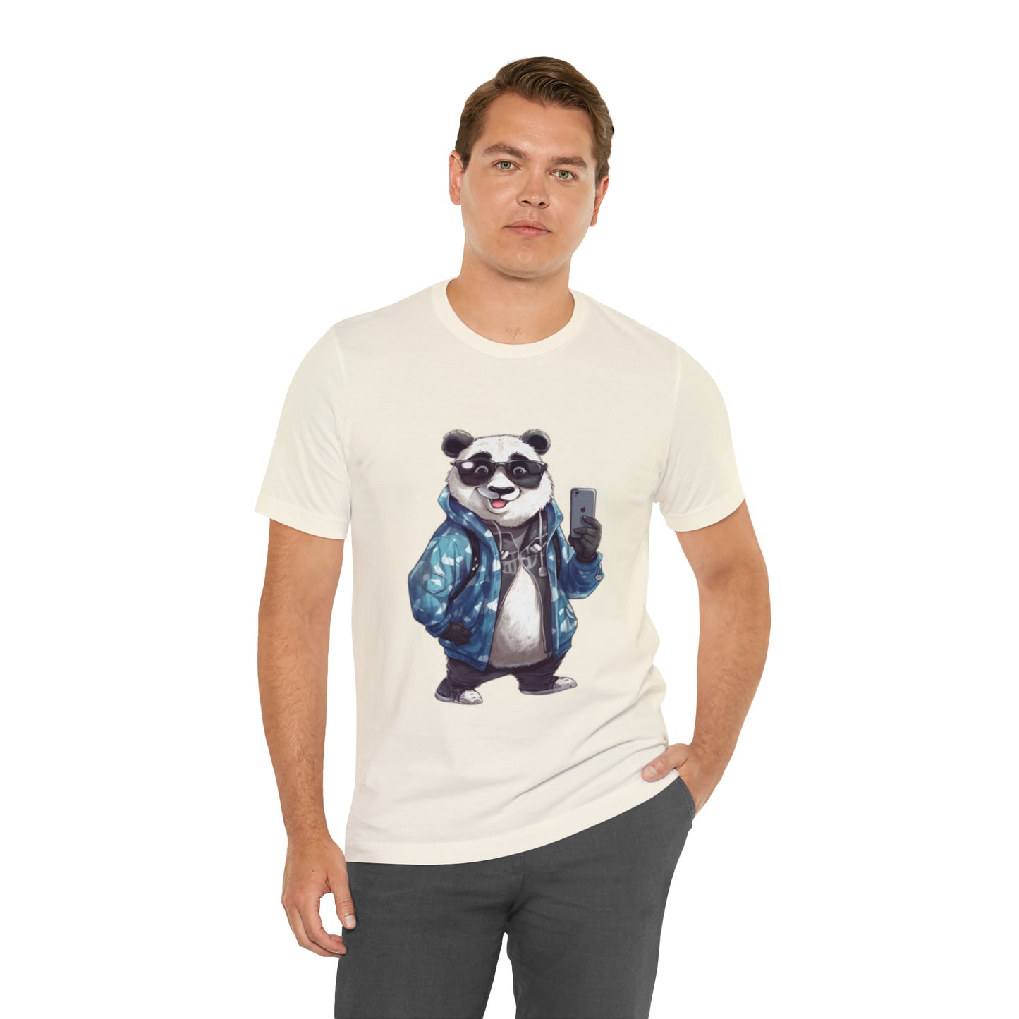 "Trendy Panda Selfie" Unisex Jersey Short Sleeve Tee