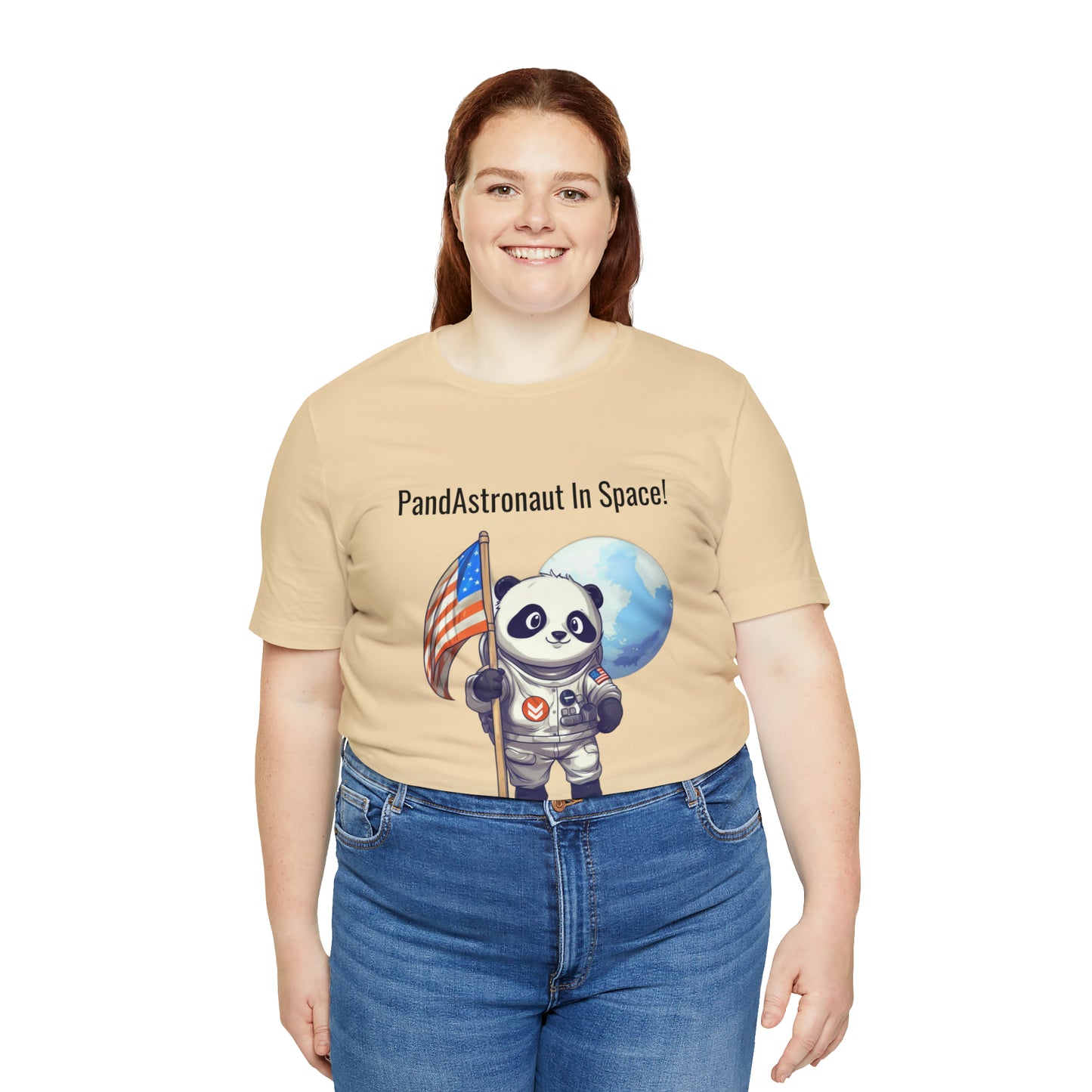 "Panda in Space" Unisex Jersey Short Sleeve Tee