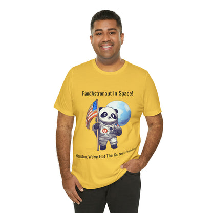 "Panda in Space" Unisex Jersey Short Sleeve Tee